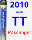 Passenger Wiper Blade for 2010 Audi TT - Hybrid