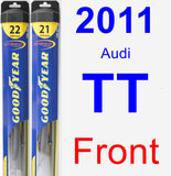 Front Wiper Blade Pack for 2011 Audi TT - Hybrid
