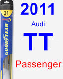 Passenger Wiper Blade for 2011 Audi TT - Hybrid