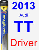 Driver Wiper Blade for 2013 Audi TT - Hybrid