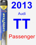 Passenger Wiper Blade for 2013 Audi TT - Hybrid