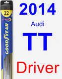 Driver Wiper Blade for 2014 Audi TT - Hybrid