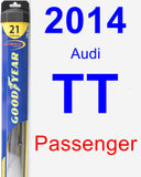 Passenger Wiper Blade for 2014 Audi TT - Hybrid
