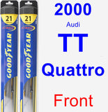Front Wiper Blade Pack for 2000 Audi TT Quattro - Hybrid