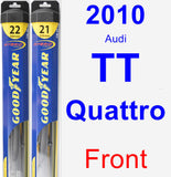 Front Wiper Blade Pack for 2010 Audi TT Quattro - Hybrid