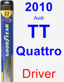 Driver Wiper Blade for 2010 Audi TT Quattro - Hybrid
