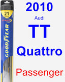 Passenger Wiper Blade for 2010 Audi TT Quattro - Hybrid