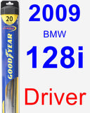 Driver Wiper Blade for 2009 BMW 128i - Hybrid