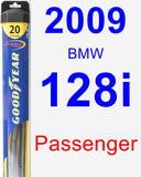 Passenger Wiper Blade for 2009 BMW 128i - Hybrid