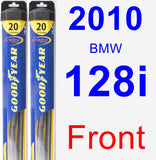 Front Wiper Blade Pack for 2010 BMW 128i - Hybrid