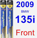 Front Wiper Blade Pack for 2009 BMW 135i - Hybrid