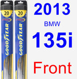 Front Wiper Blade Pack for 2013 BMW 135i - Hybrid
