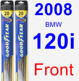 Front Wiper Blade Pack for 2008 BMW 120i - Hybrid