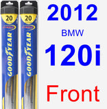 Front Wiper Blade Pack for 2012 BMW 120i - Hybrid