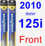 Front Wiper Blade Pack for 2010 BMW 125i - Hybrid