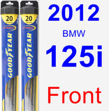 Front Wiper Blade Pack for 2012 BMW 125i - Hybrid