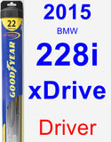 Driver Wiper Blade for 2015 BMW 228i xDrive - Hybrid