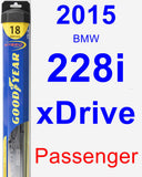 Passenger Wiper Blade for 2015 BMW 228i xDrive - Hybrid