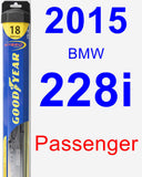 Passenger Wiper Blade for 2015 BMW 228i - Hybrid