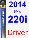 Driver Wiper Blade for 2014 BMW 220i - Hybrid