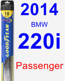 Passenger Wiper Blade for 2014 BMW 220i - Hybrid