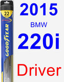 Driver Wiper Blade for 2015 BMW 220i - Hybrid