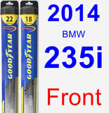 Front Wiper Blade Pack for 2014 BMW 235i - Hybrid