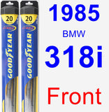Front Wiper Blade Pack for 1985 BMW 318i - Hybrid