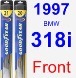 Front Wiper Blade Pack for 1997 BMW 318i - Hybrid