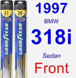 Front Wiper Blade Pack for 1997 BMW 318i - Hybrid