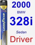 Driver Wiper Blade for 2000 BMW 328i - Hybrid