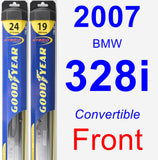 Front Wiper Blade Pack for 2007 BMW 328i - Hybrid
