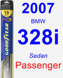 Passenger Wiper Blade for 2007 BMW 328i - Hybrid