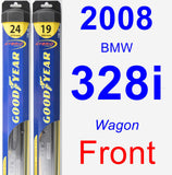 Front Wiper Blade Pack for 2008 BMW 328i - Hybrid