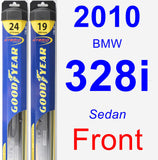 Front Wiper Blade Pack for 2010 BMW 328i - Hybrid