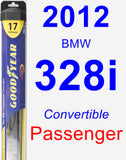 Passenger Wiper Blade for 2012 BMW 328i - Hybrid