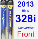 Front Wiper Blade Pack for 2013 BMW 328i - Hybrid