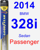 Passenger Wiper Blade for 2014 BMW 328i - Hybrid
