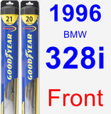 Front Wiper Blade Pack for 1996 BMW 328i - Hybrid