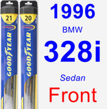Front Wiper Blade Pack for 1996 BMW 328i - Hybrid