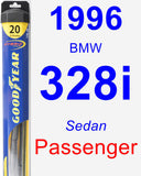 Passenger Wiper Blade for 1996 BMW 328i - Hybrid