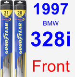 Front Wiper Blade Pack for 1997 BMW 328i - Hybrid