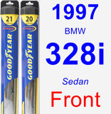 Front Wiper Blade Pack for 1997 BMW 328i - Hybrid