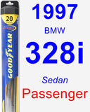 Passenger Wiper Blade for 1997 BMW 328i - Hybrid