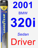 Driver Wiper Blade for 2001 BMW 320i - Hybrid