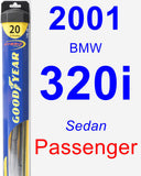 Passenger Wiper Blade for 2001 BMW 320i - Hybrid