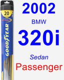 Passenger Wiper Blade for 2002 BMW 320i - Hybrid