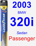 Passenger Wiper Blade for 2003 BMW 320i - Hybrid