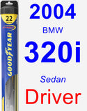 Driver Wiper Blade for 2004 BMW 320i - Hybrid