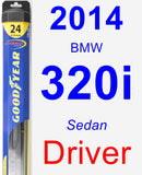 Driver Wiper Blade for 2014 BMW 320i - Hybrid